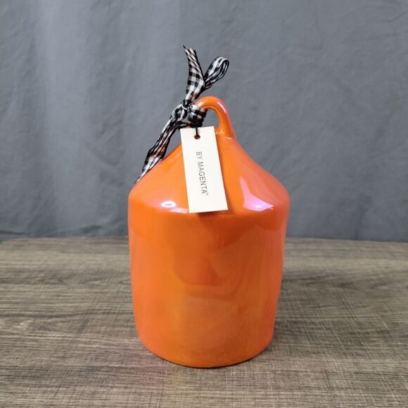 Rae Dunn Artisan Collection Iridescent Orange Ceramic‎ Boo Birdhouse - Picture 3 of 7